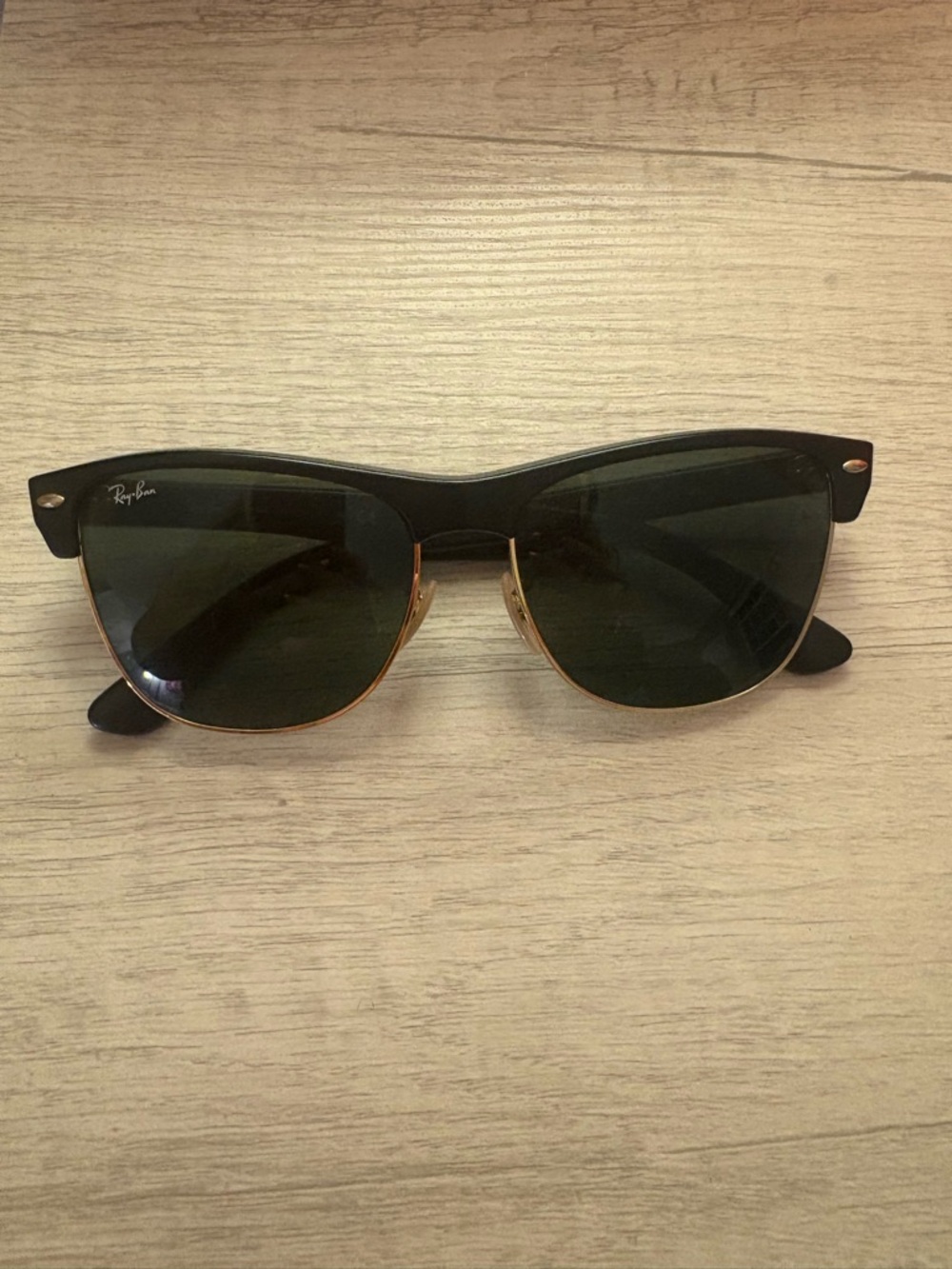 Ray-Ban Black and Gold Cat Eye Sunglasses